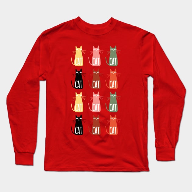 Group Of Cool Hepcat Cats Long Sleeve T-Shirt by Sorry Frog